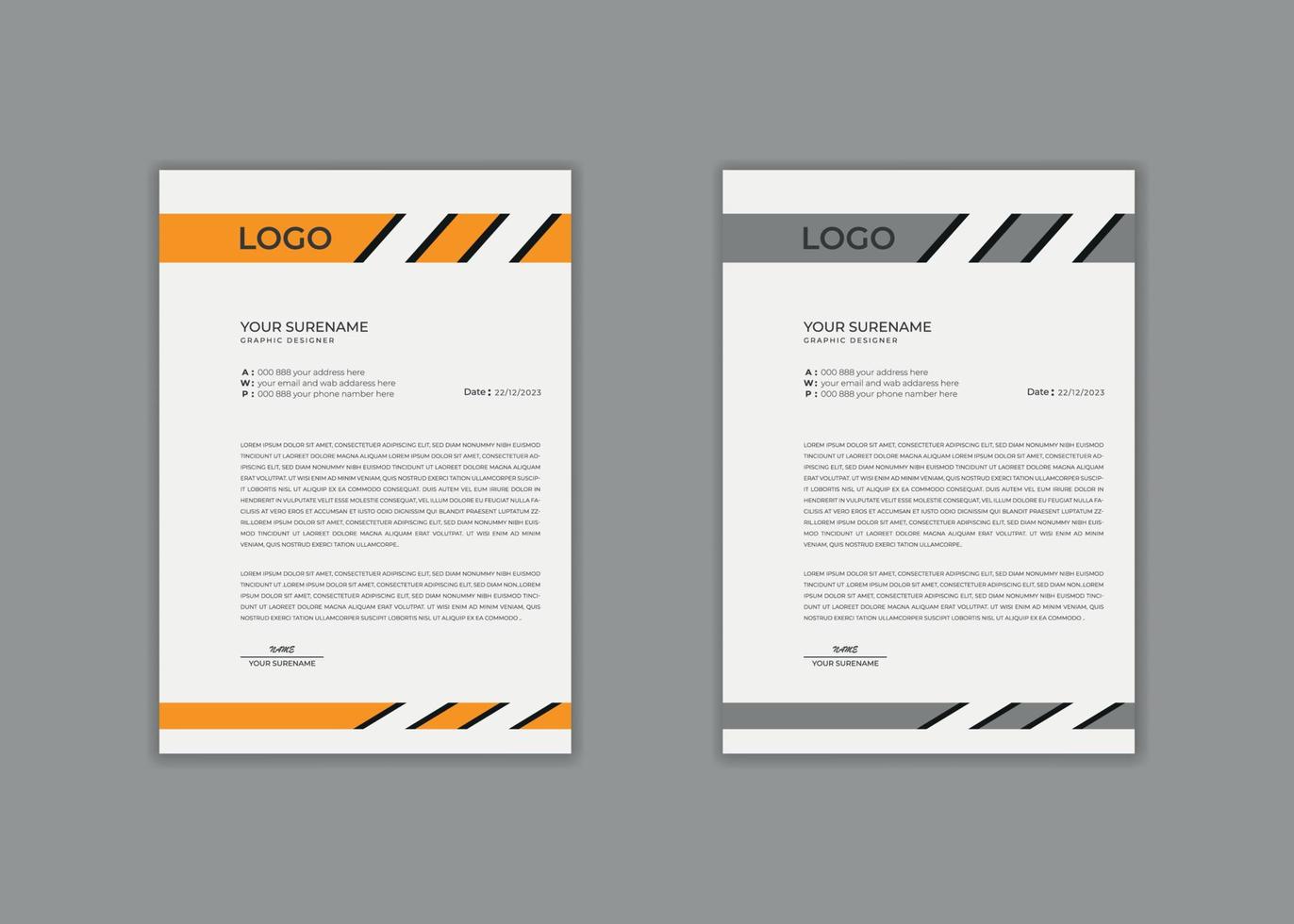 letterhead, letterhead template, creative Professional modern simple unique corporate minimalist school hospital medical new elegant vector illustrator and clean letterhead design print template.