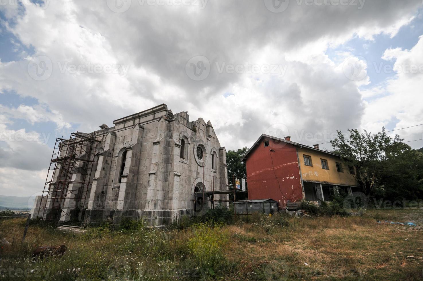 Abandoned building ruins photo