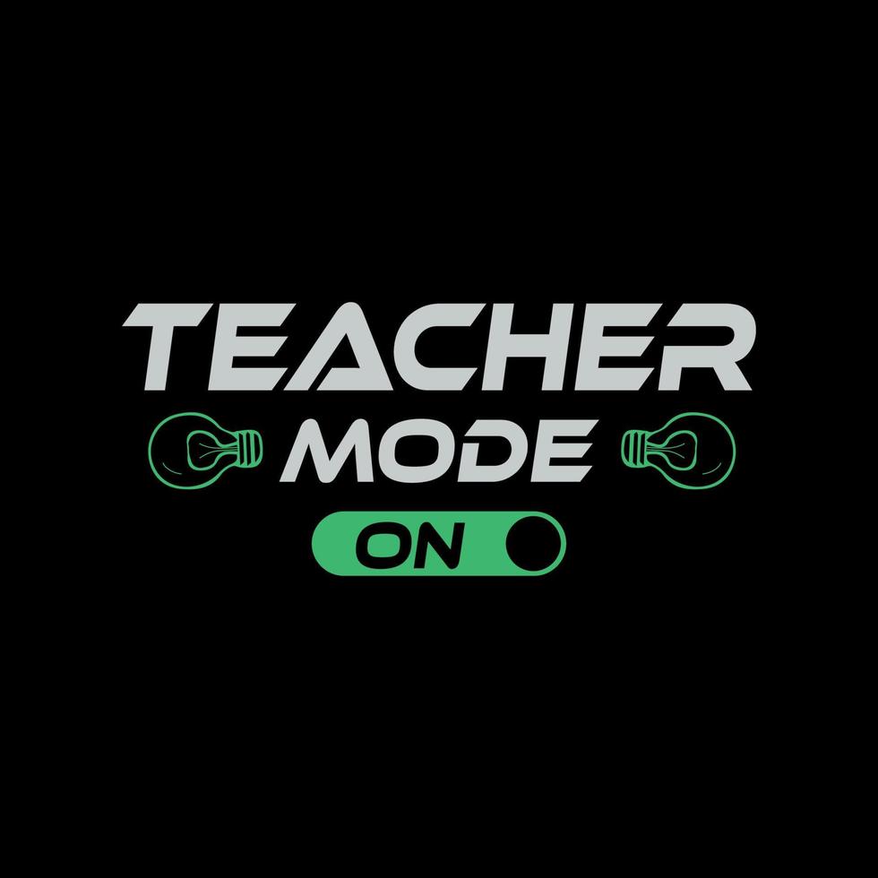 Teachers Day Typography and Minimal T shirt design vector