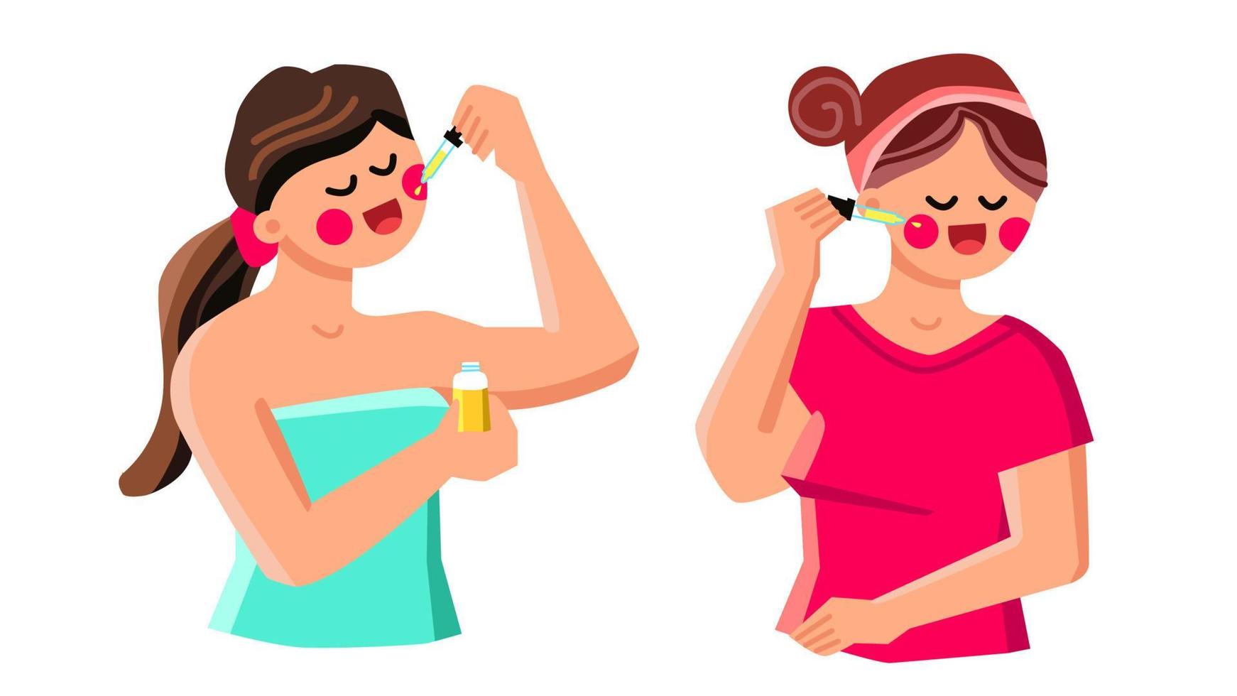 serum face woman vector