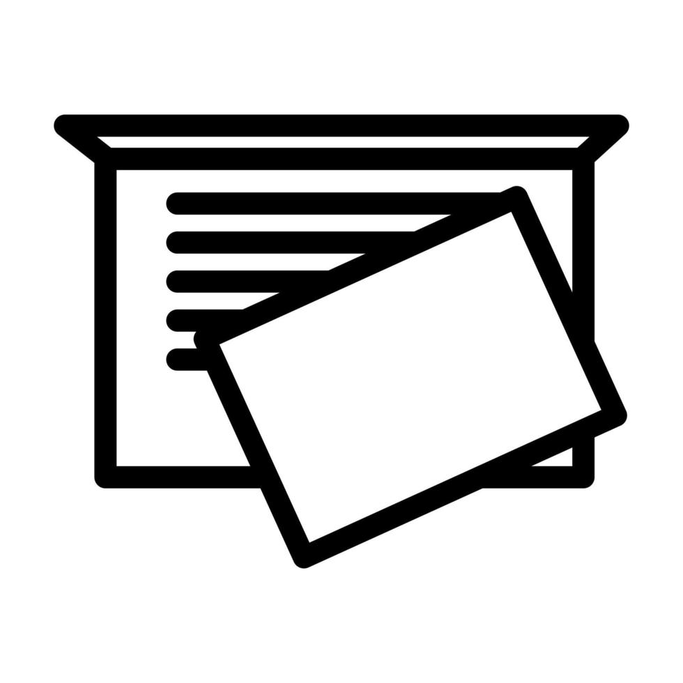 laptop paper document line icon vector illustration