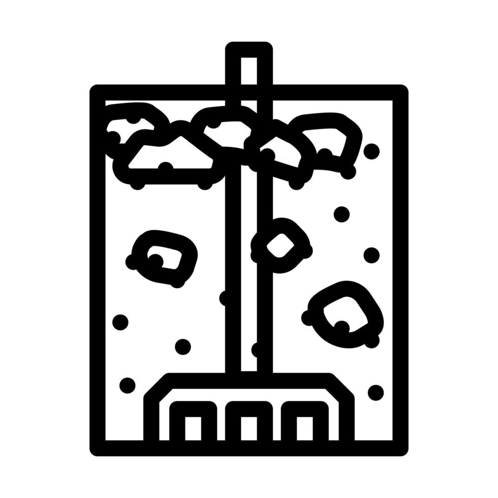 slurry tanks sulfide copper ore line icon vector illustration