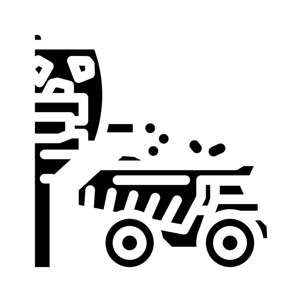 oxide ore processing copper glyph icon vector illustration