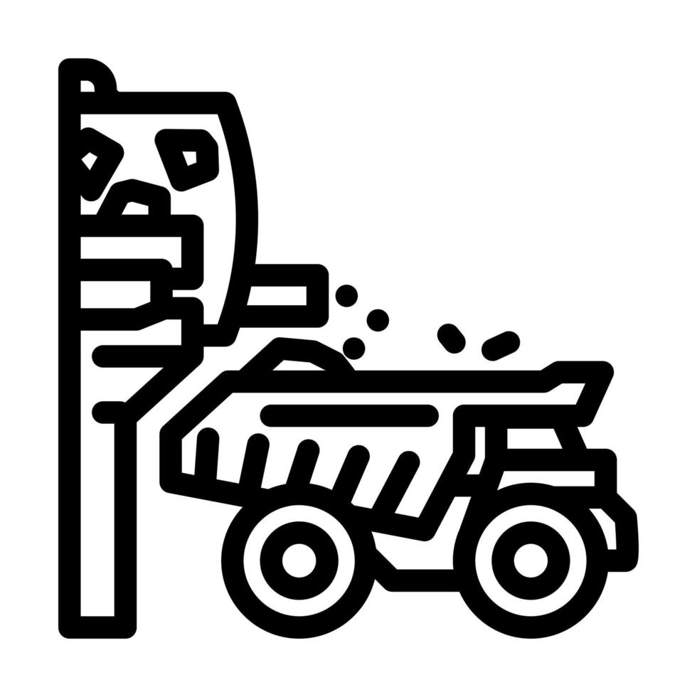 oxide ore processing copper line icon vector illustration