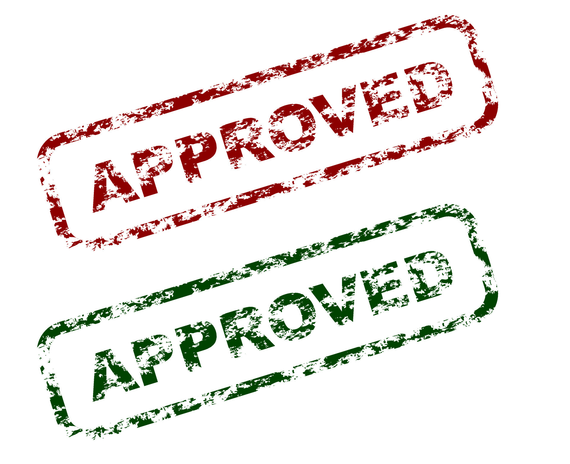 Approved red and green ink stamp 21748188 Vector Art at Vecteezy