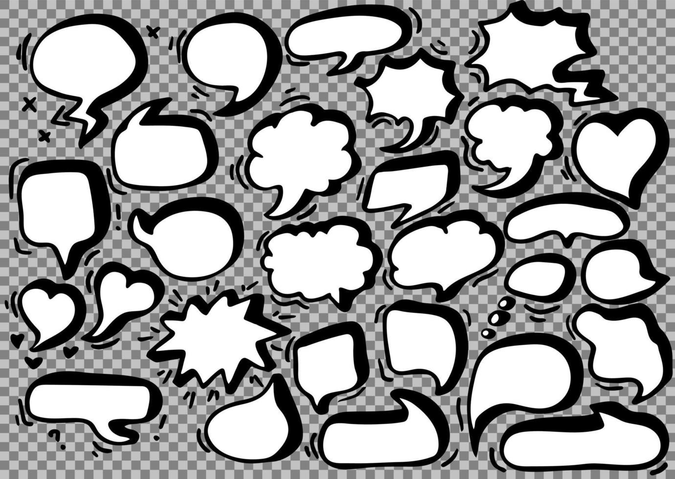 Comic empty speech bubbles set vector