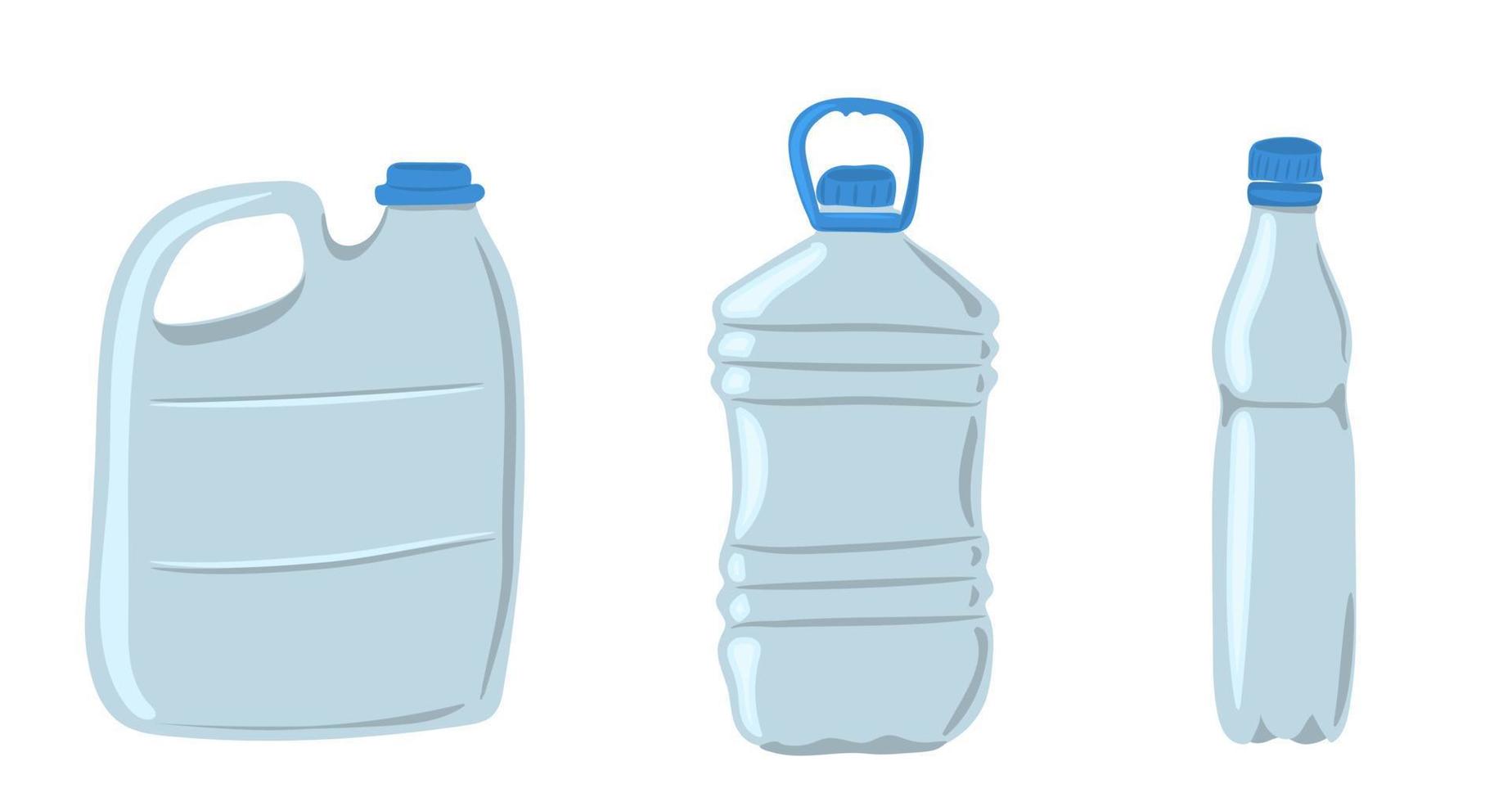 conjunto de el plastico botella. vector ilustración