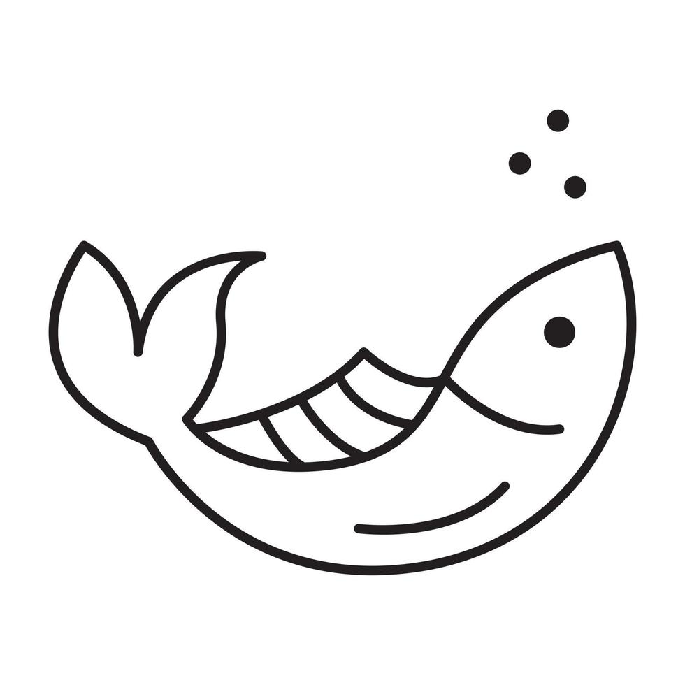 Fish vector icon design. Fish flat icon.
