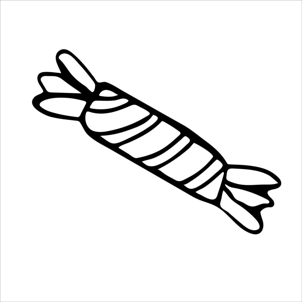 Sweet candy in doodle style vector