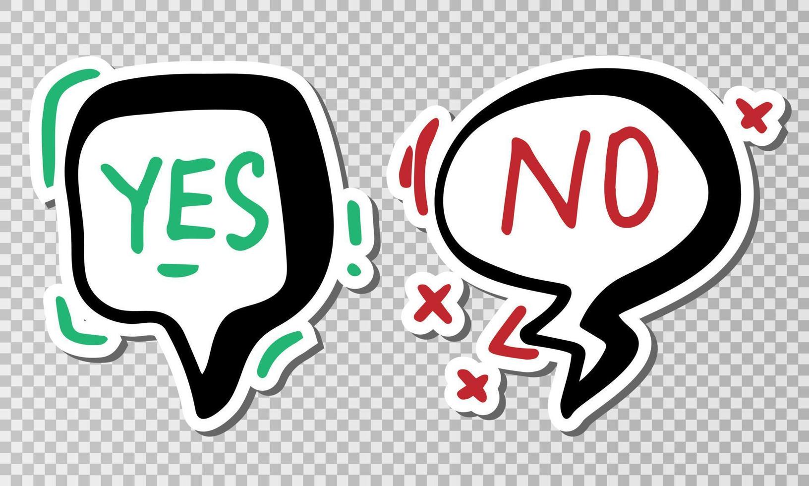 pegatinas-con-si-y-no-texto-21748305-vector-en-vecteezy
