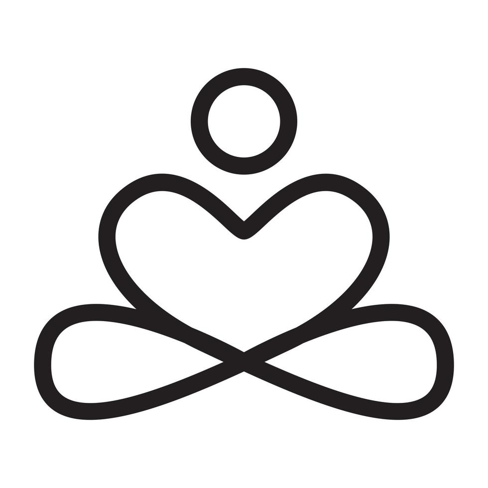 Yoga pose vector icon design. Flat icon.