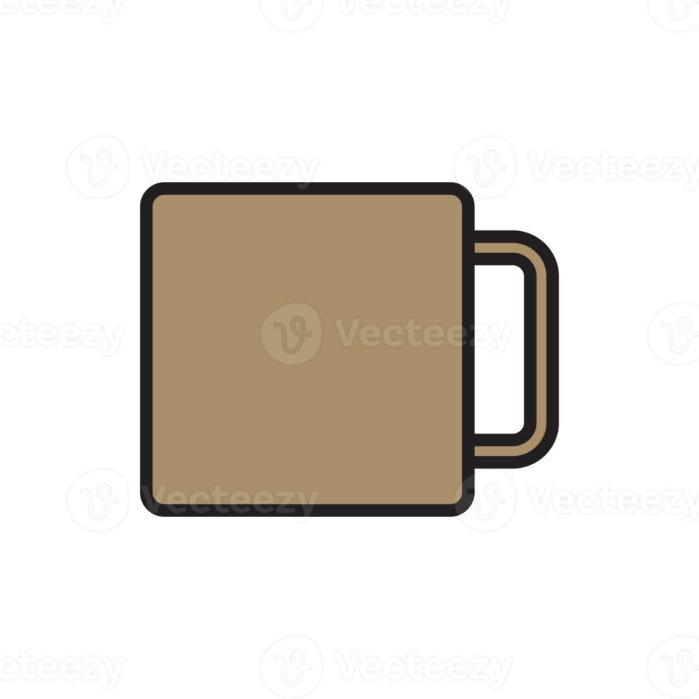 Kaffeetasse flaches Design png