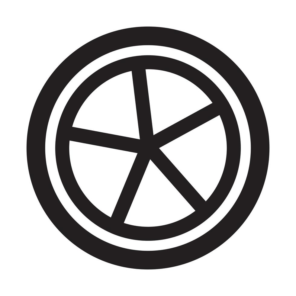 Lemon slice vector icon design. Flat icon