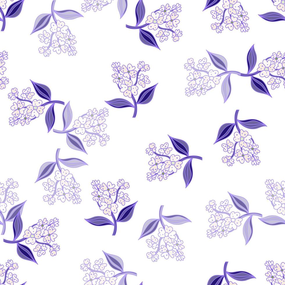 Seamless pattern with decorative flowers. Floral background. Cute plants endless backdrop. vector