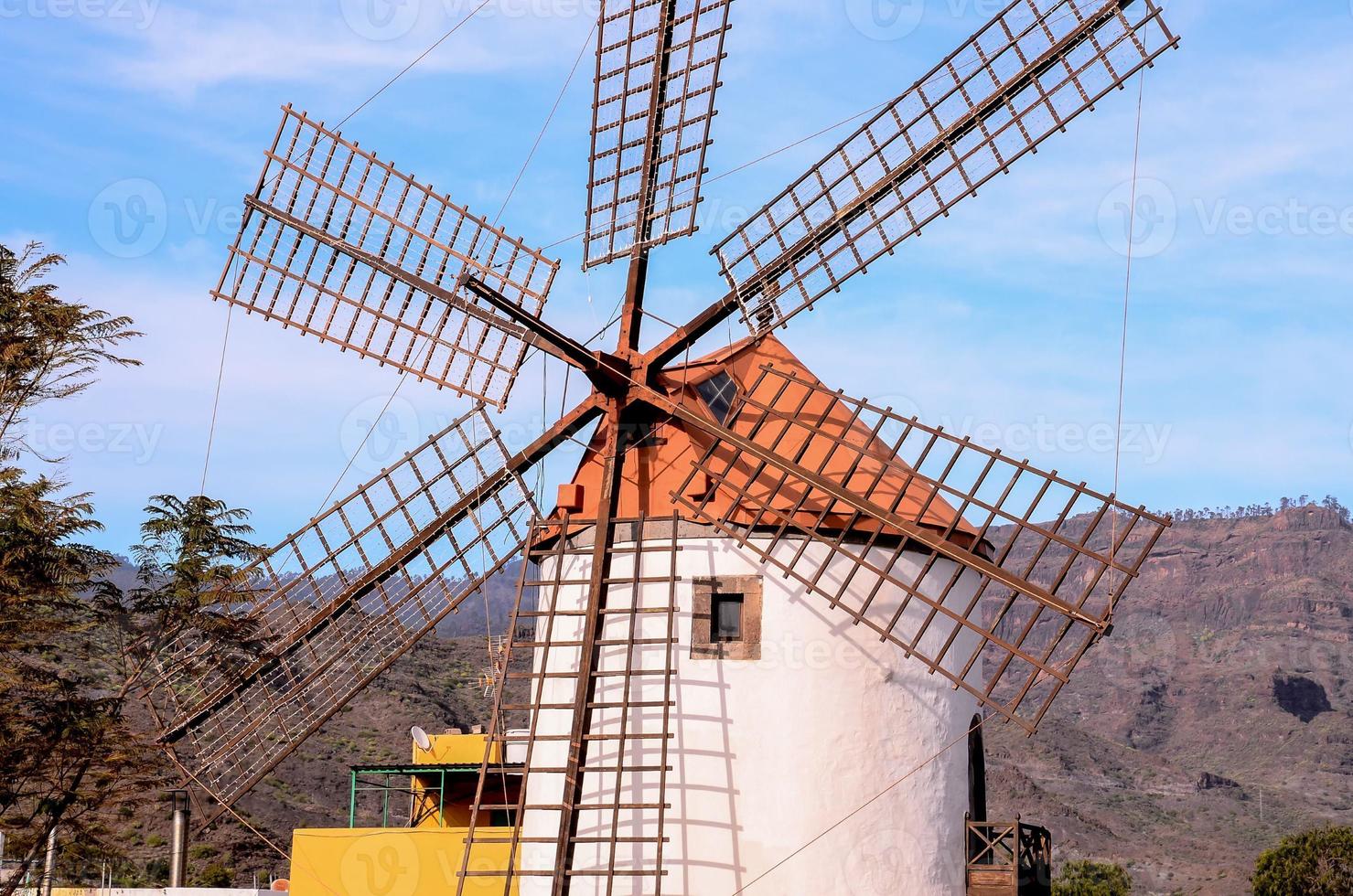 Traditional windmill architecture photo