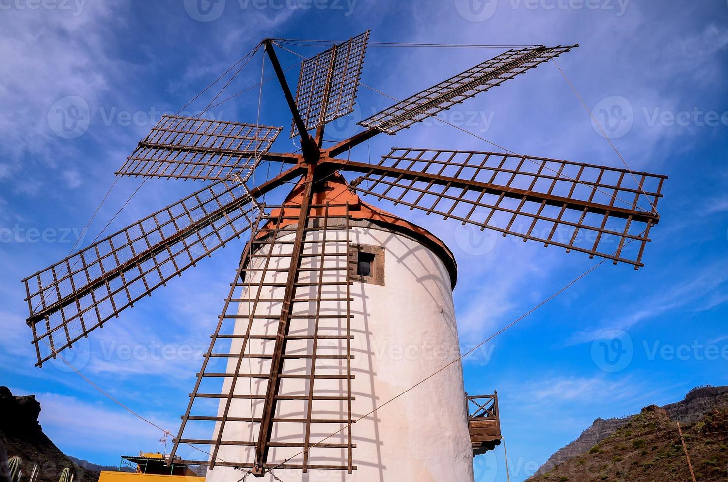 Traditional windmill architecture photo