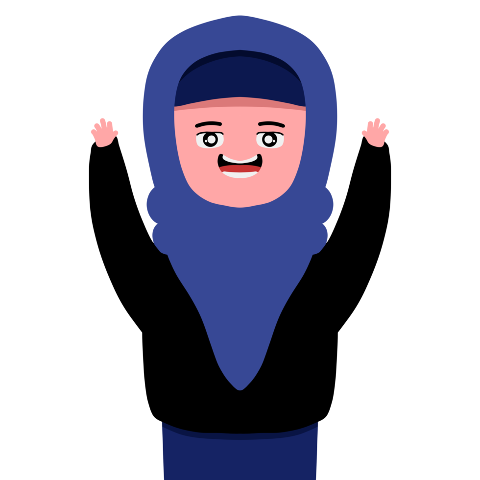 Girl Hijab Muslimah Ramadhan Cartoon png
