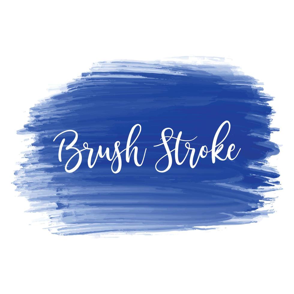 Blue brush stroke watercolor design vector