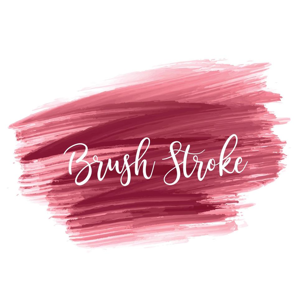 Pink brush stroke watercolor design vector