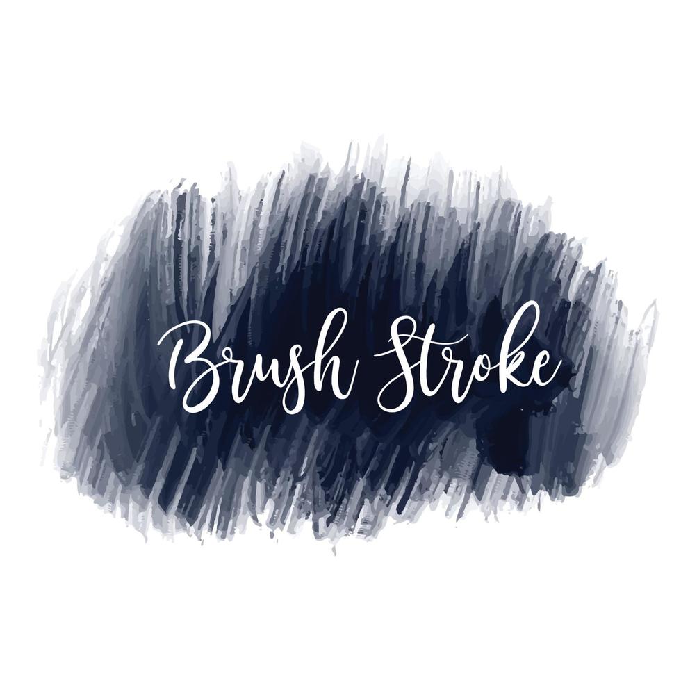 Black brush stroke watercolor design vector