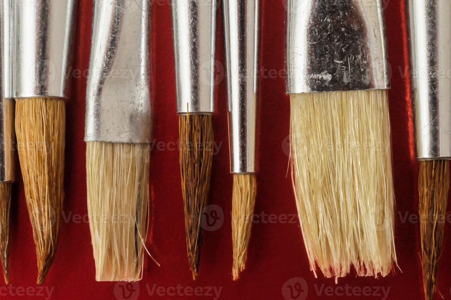 Assorted paint brushes photo