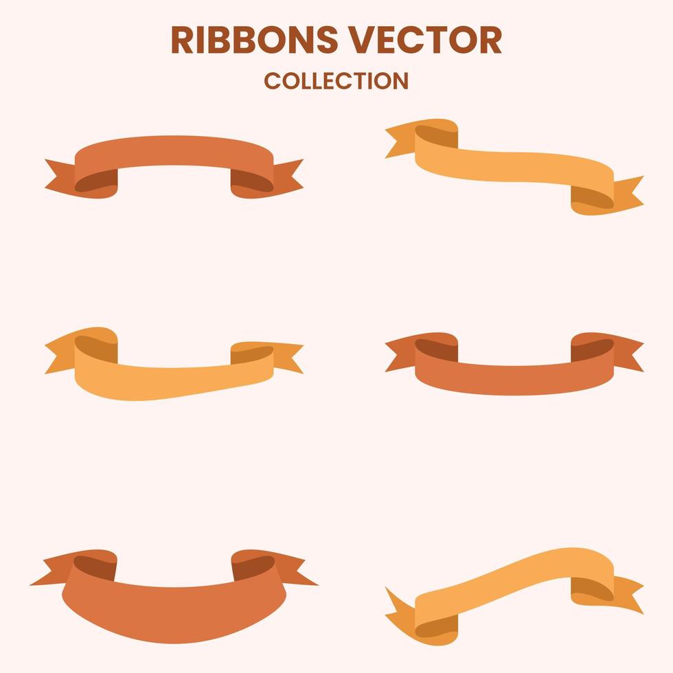 Retro ribbons banners isolated background. Vintage ribbons collection. Banner ribbon vector set