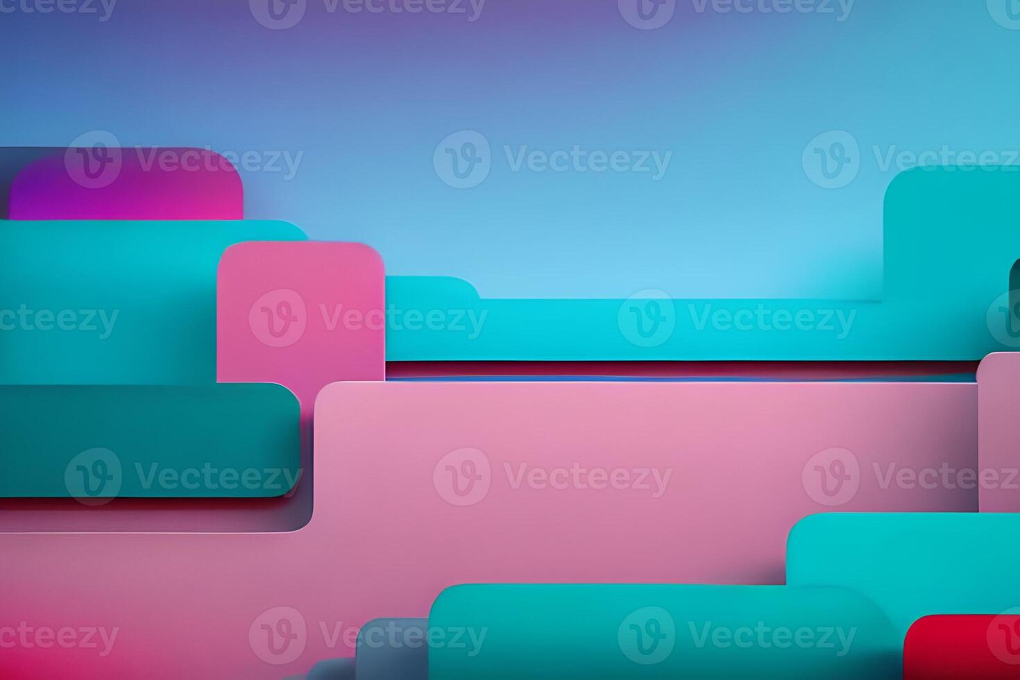 Simple minimalist retro color trendy background abstract colorful wallpaper and backdrop. Artistic digital art 3d rendering element design material. photo