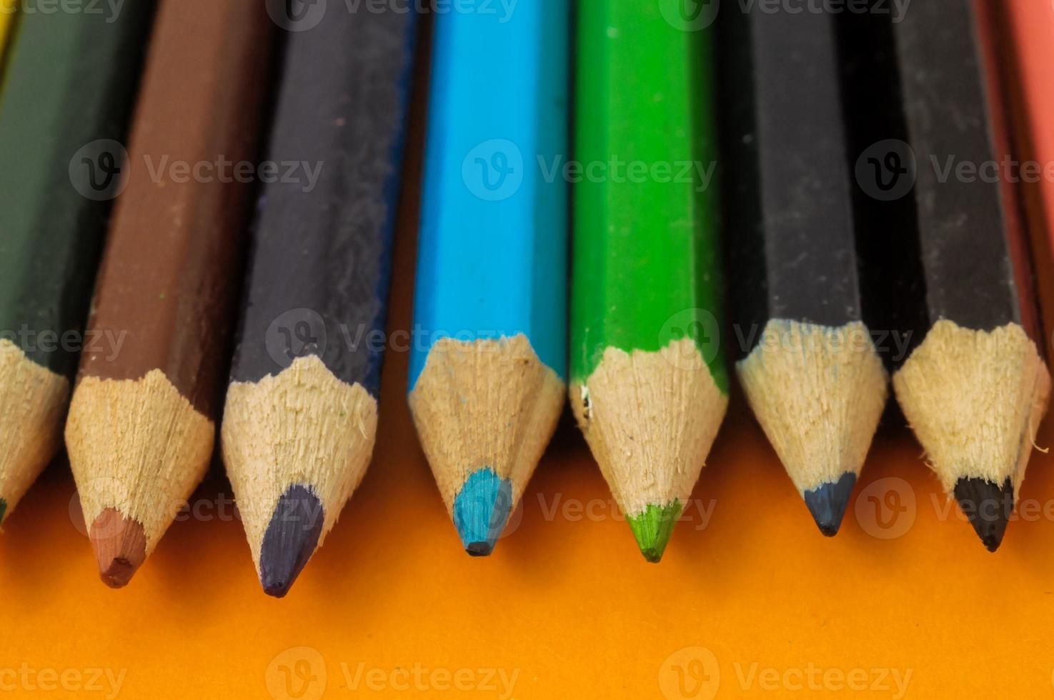 Assorted colorful pencils photo