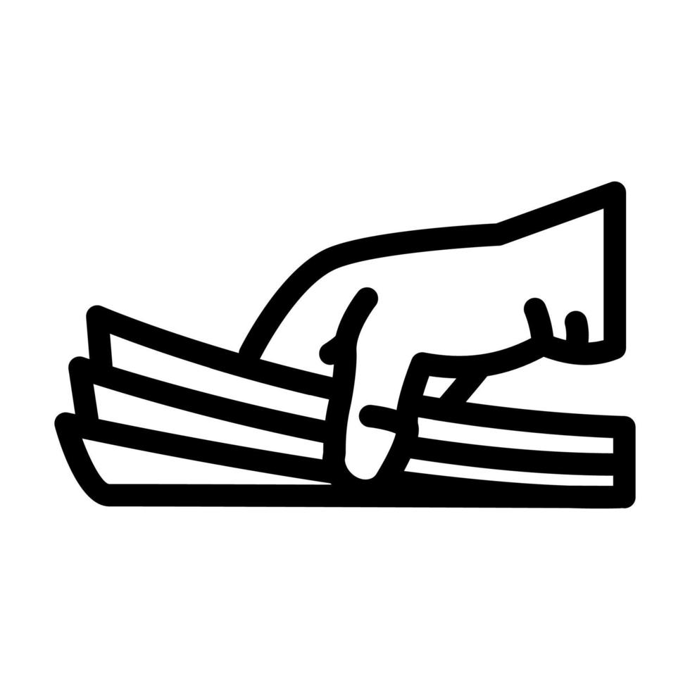 paperwork document line icon vector illustration