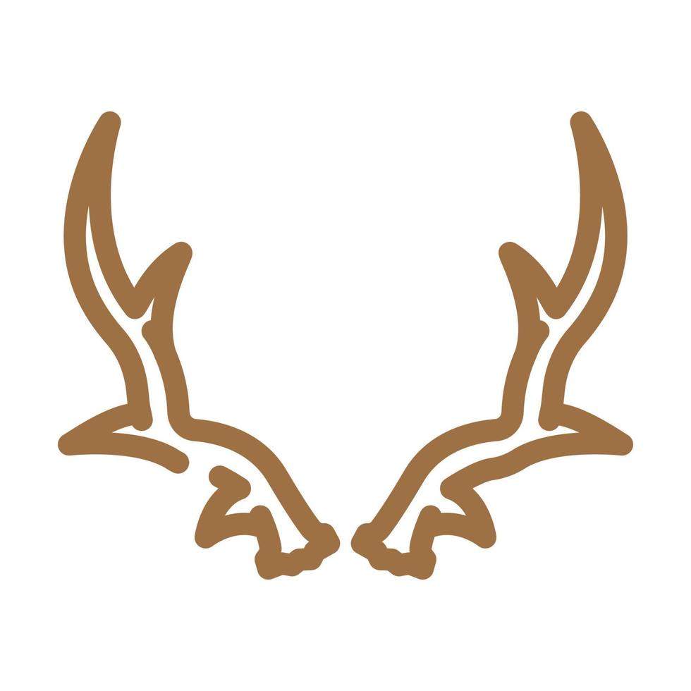 deer horn animal color icon vector illustration