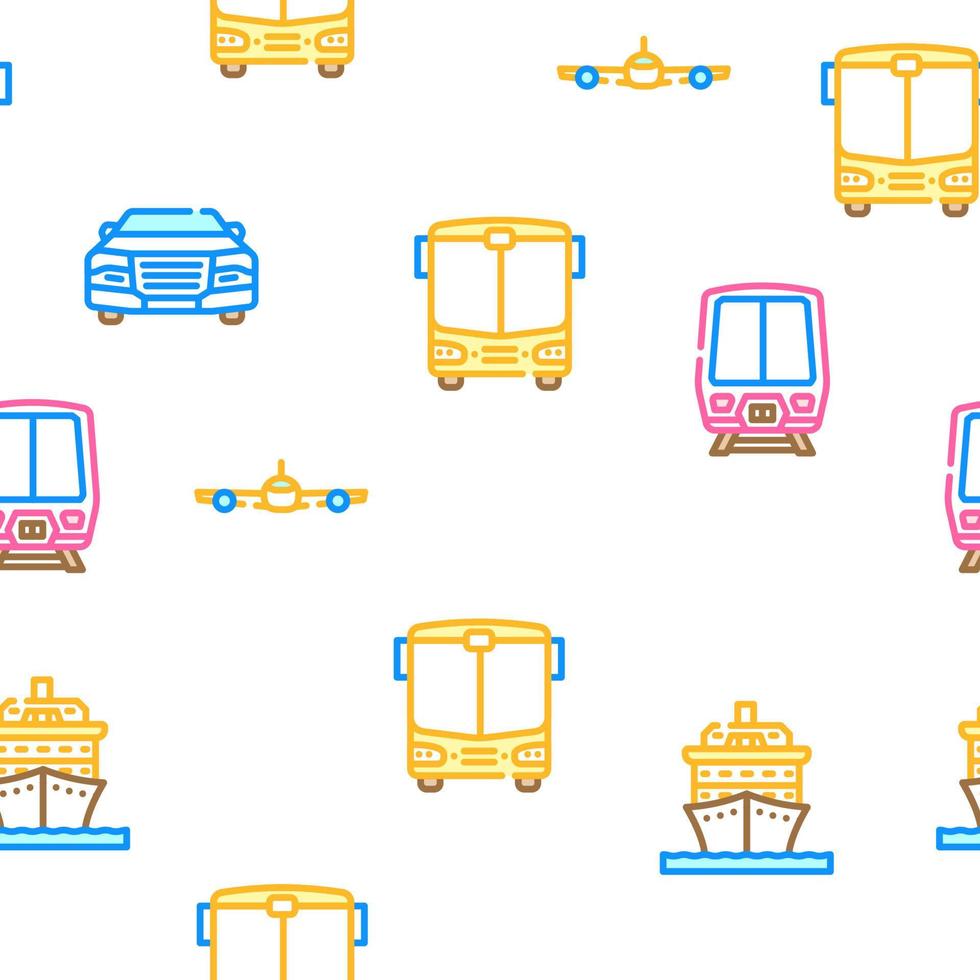 transport transportation car vector seamless pattern