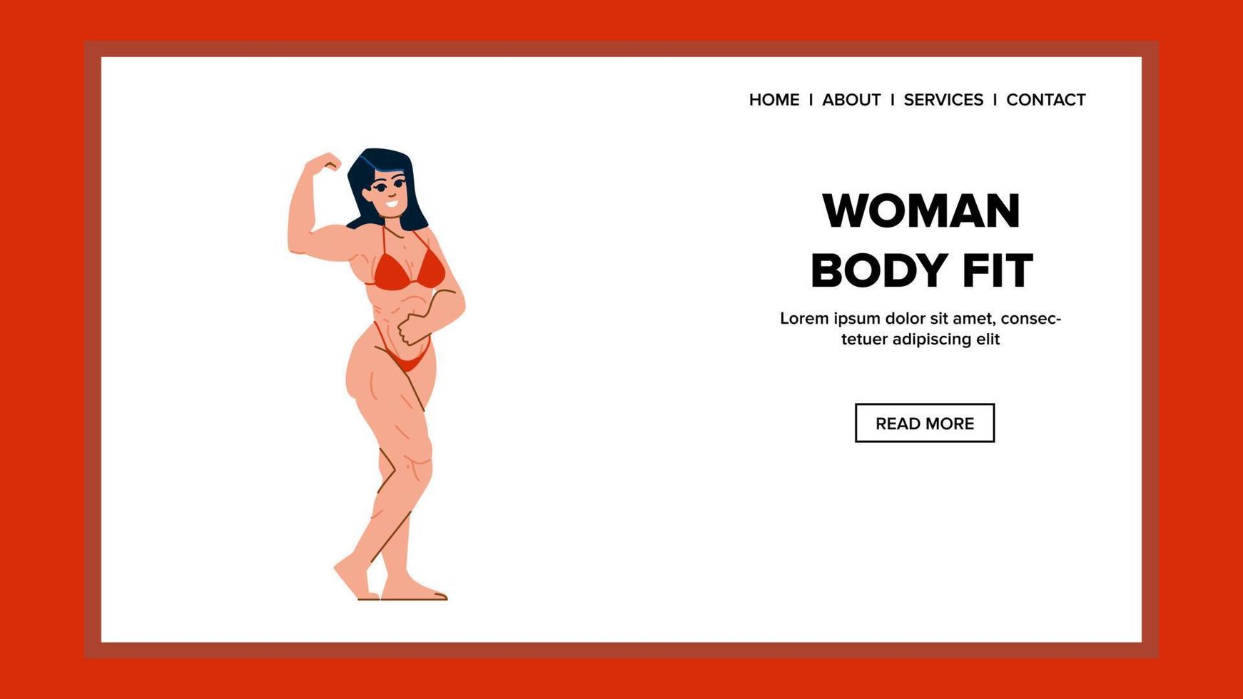 woman body fit vector