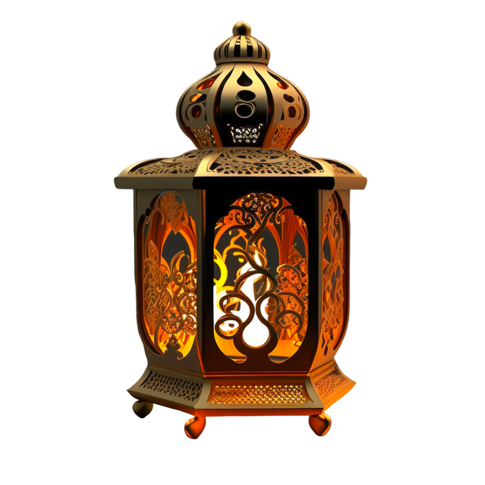 3d Ramadan Kareem Lamp With Transparent Background png