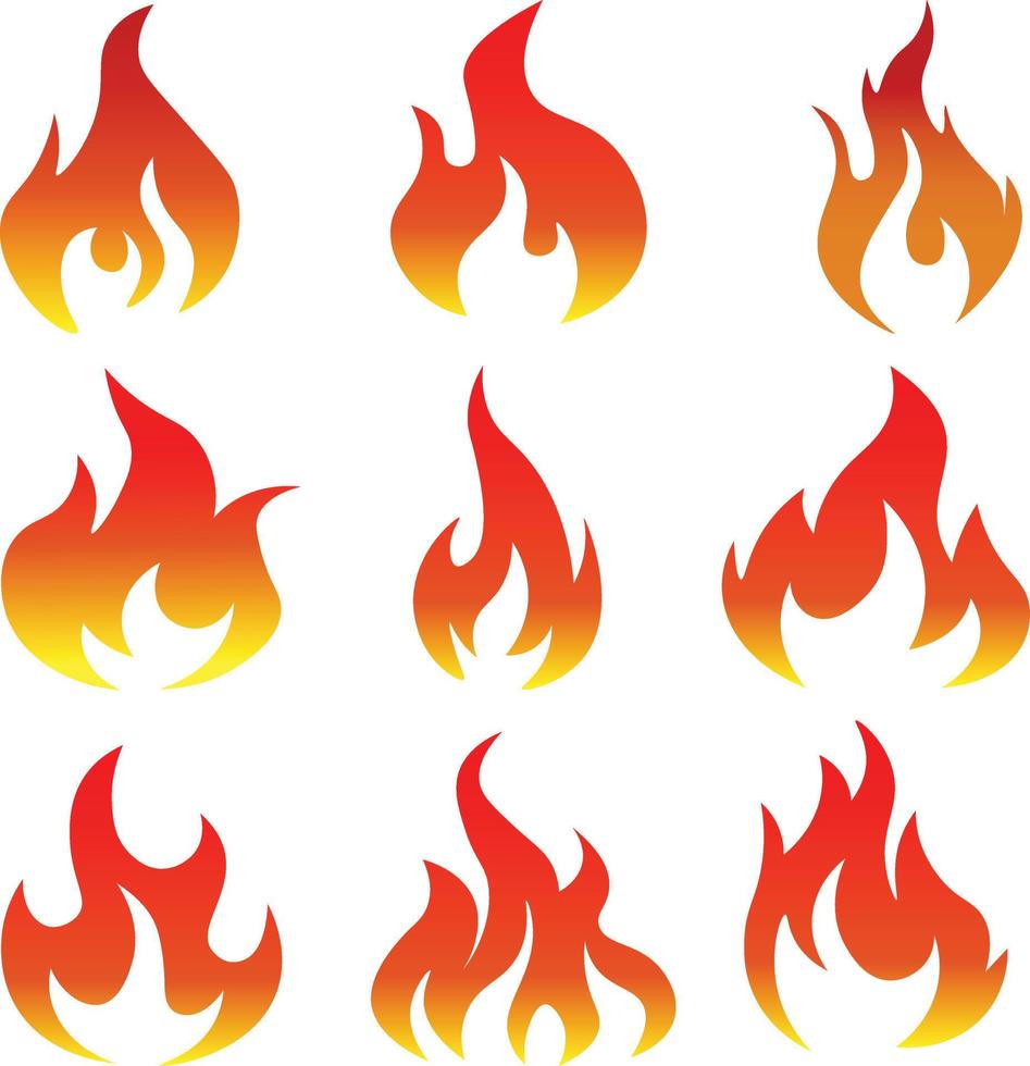 fire vector, blazing fire, fire design vector