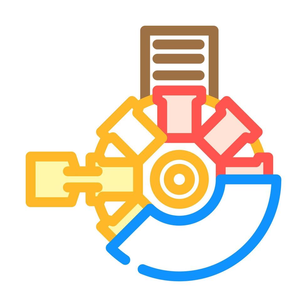 copper smelter cast anodes color icon vector illustration