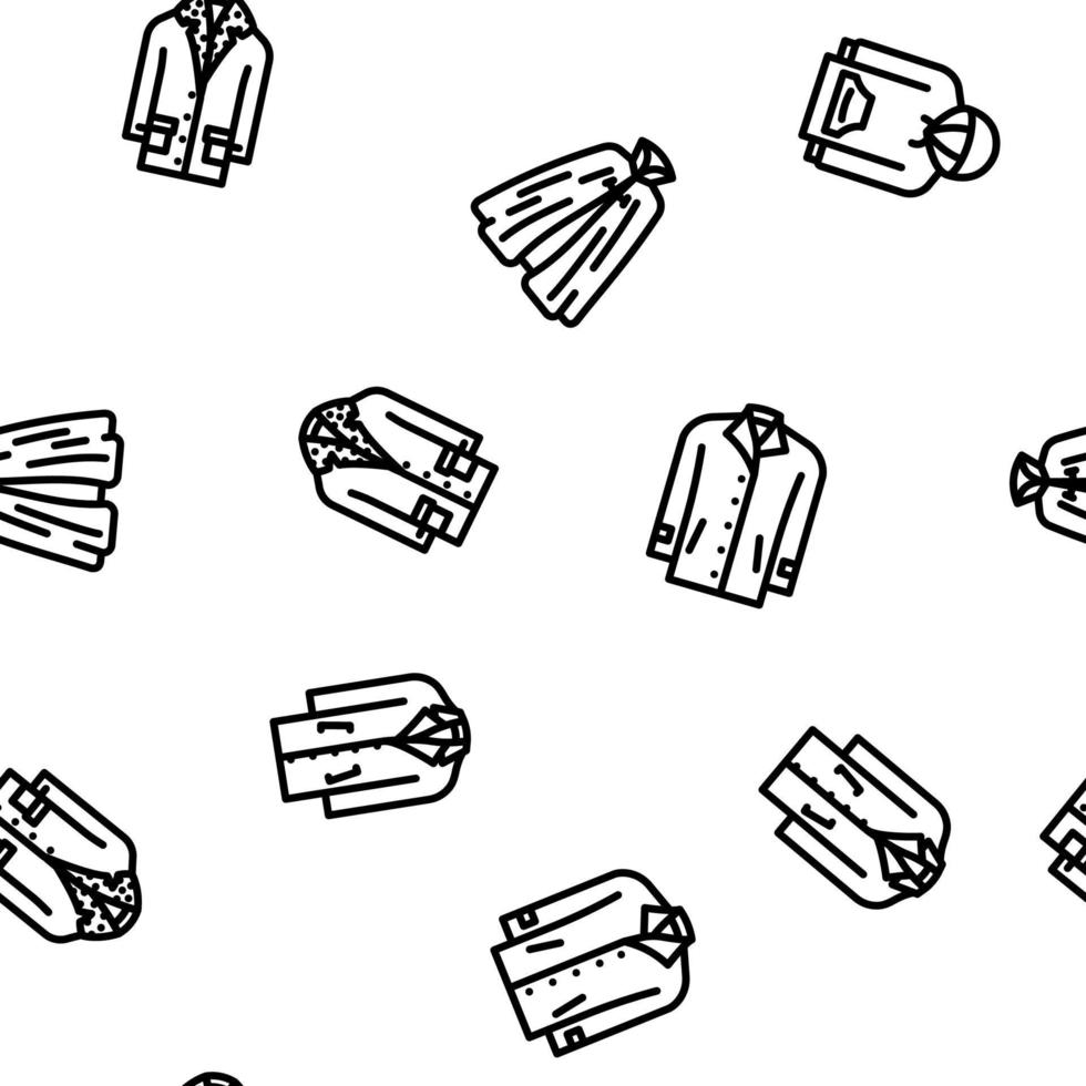outerwear male clothes vector seamless pattern