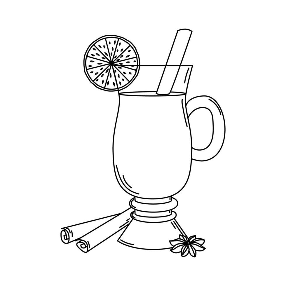 Mulled wine vector icon.