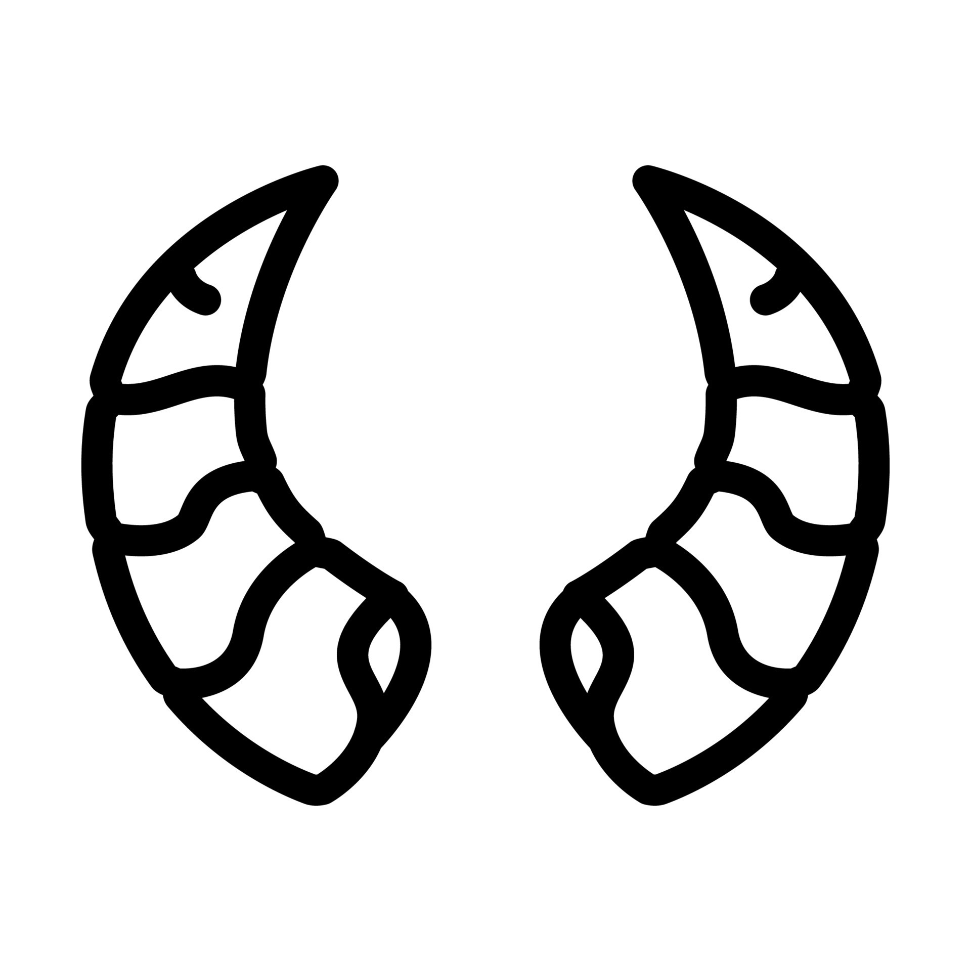 goat horn animal line icon vector illustration 21751072 Vector Art at