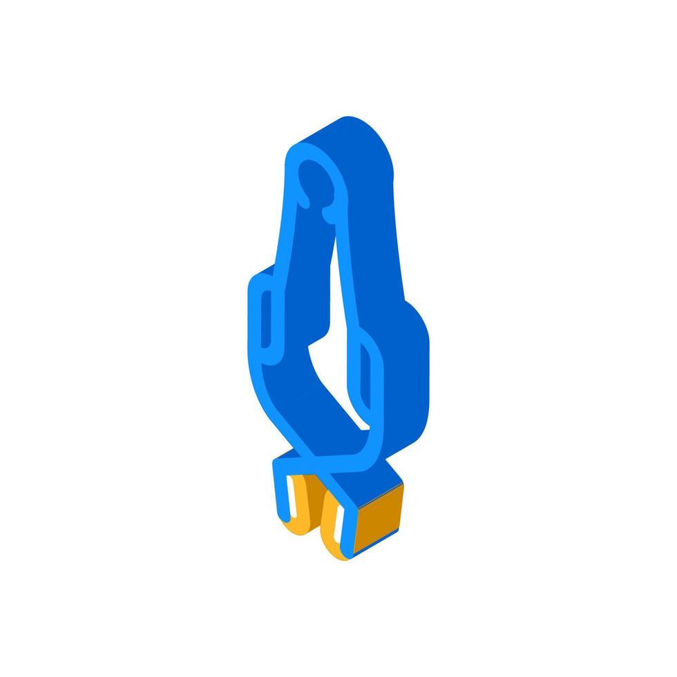 test tube holder chemical glassware lab isometric icon vector illustration