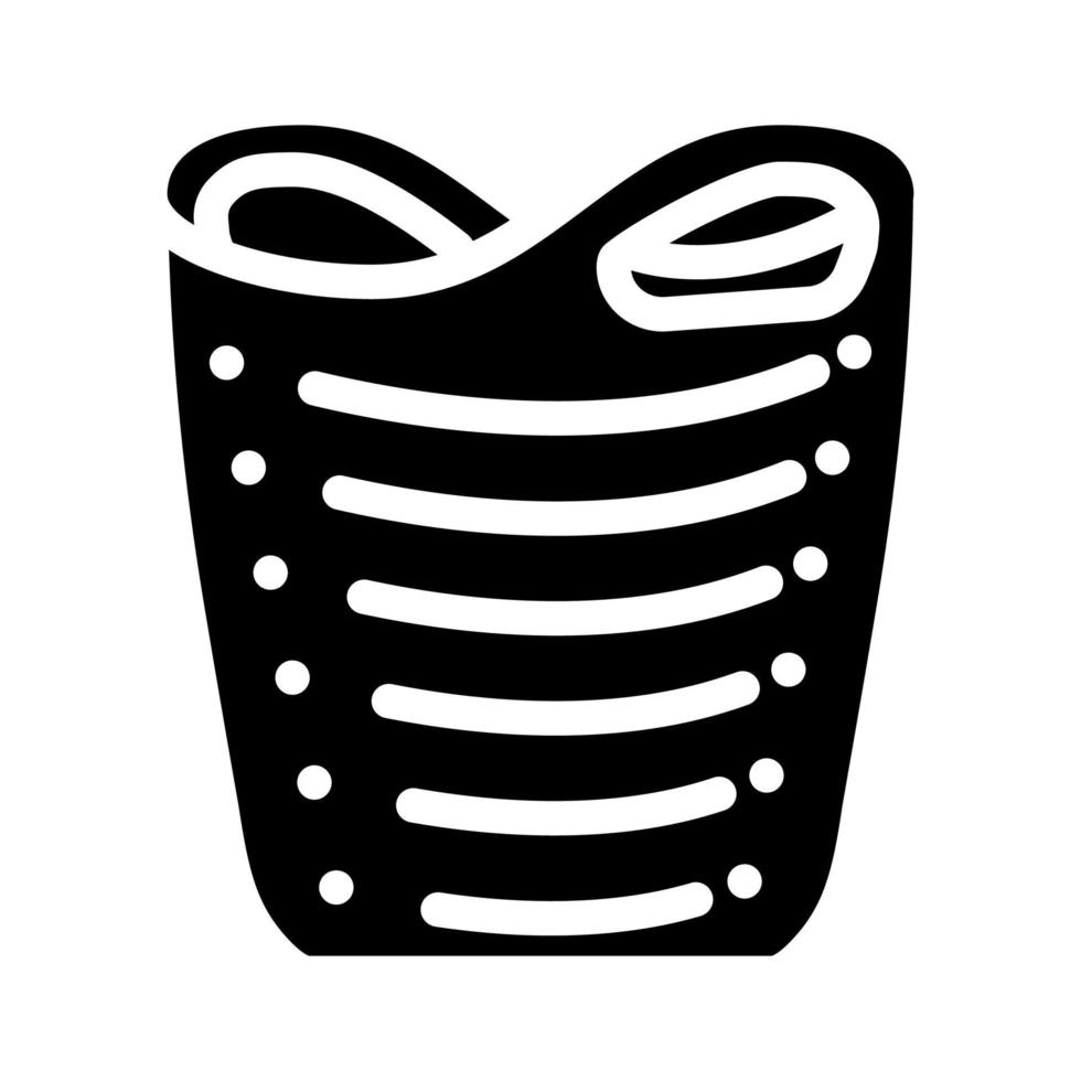 laundry basket bedroom interior glyph icon vector illustration
