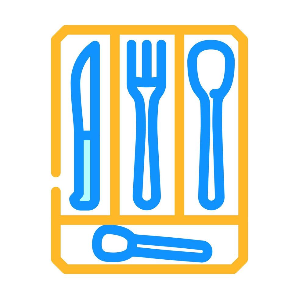 cutlery organizer home accessory color icon vector illustration