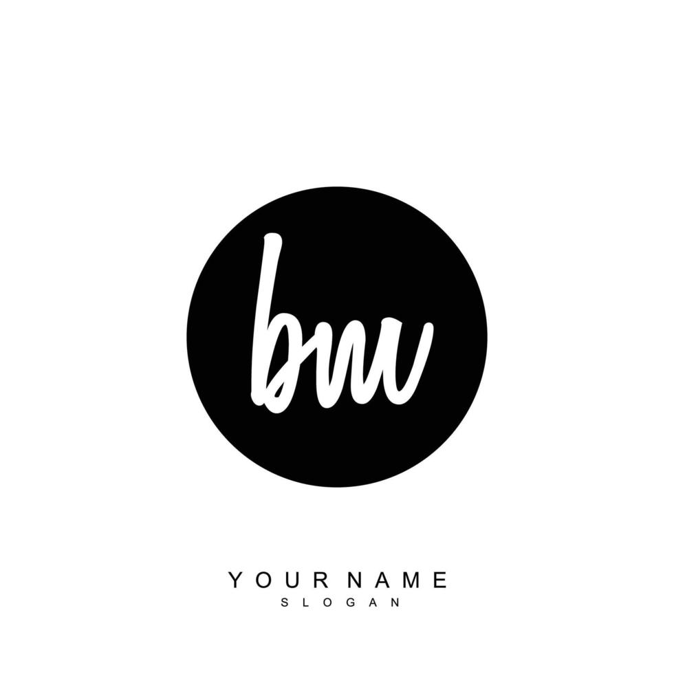 Initial BM Monogram with Grunge Template Design vector