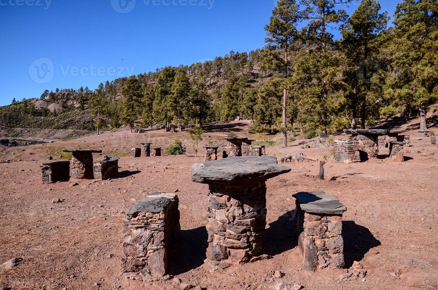 Stone picnic area photo