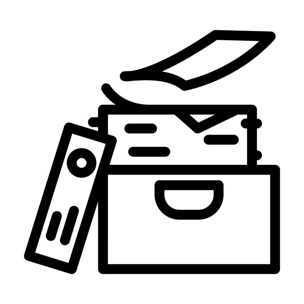 bureaucracy paper document line icon vector illustration