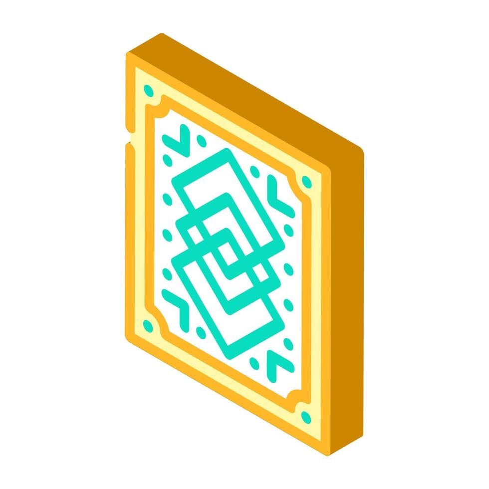 rug bedroom interior isometric icon vector illustration