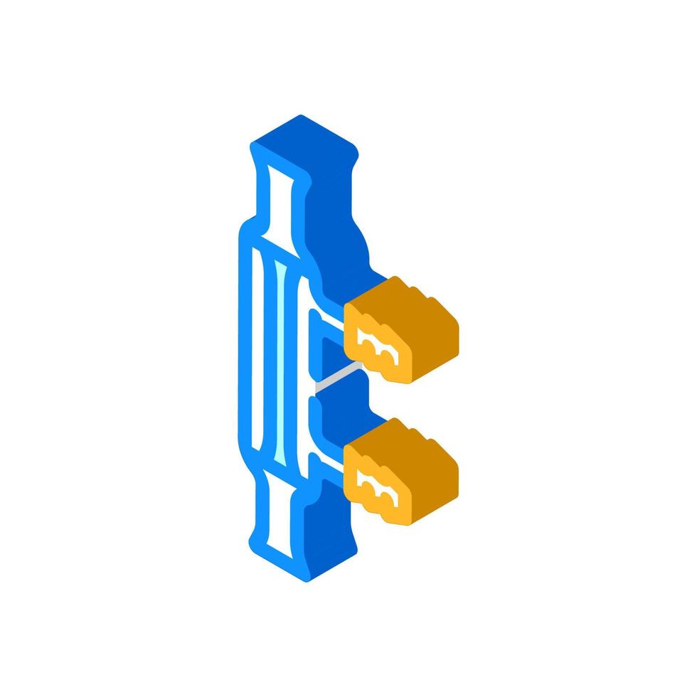 water condenser chemical glassware lab isometric icon vector illustration