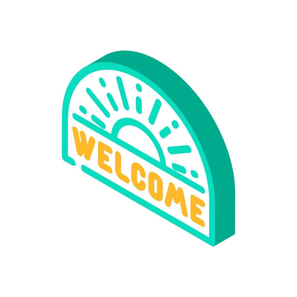 door mat home interior isometric icon vector illustration