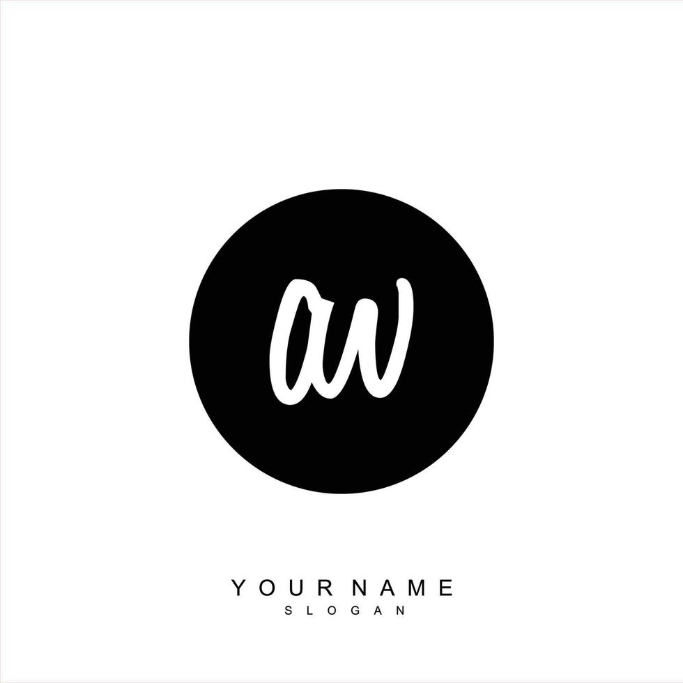 Initial AV Monogram with Grunge Template Design vector
