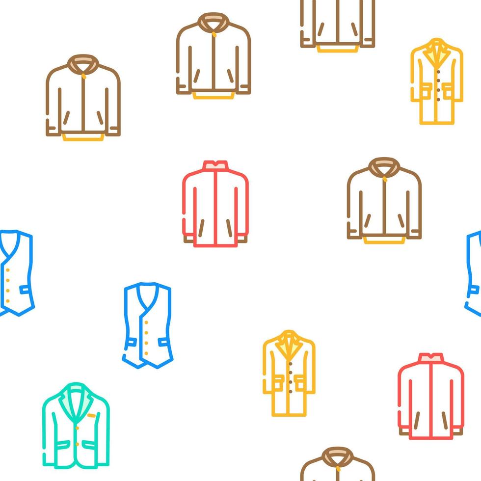 outerwear male clothes vector seamless pattern