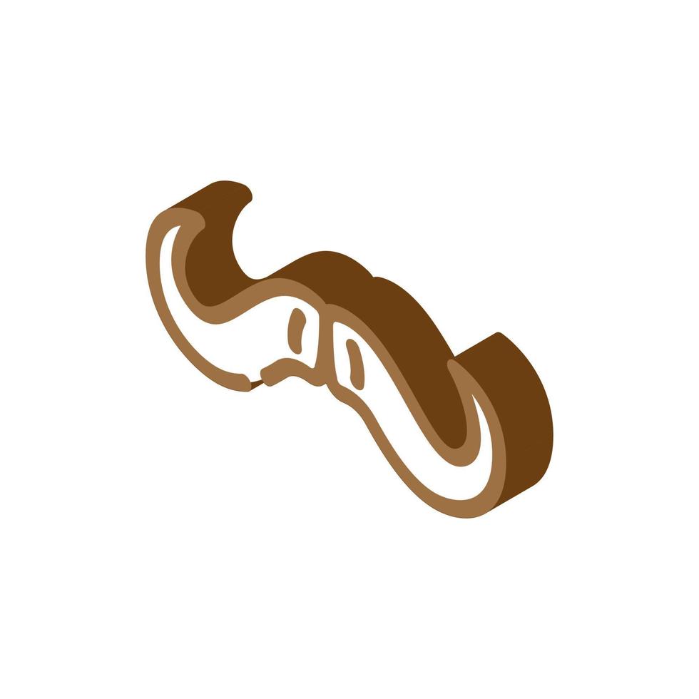 buffalo horn animal isometric icon vector illustration
